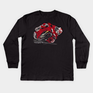 Panigale V4 Scribble Art Kids Long Sleeve T-Shirt